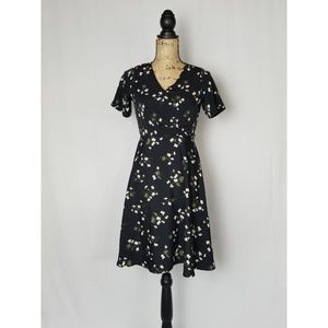 V-neck Floral Summer Midi Dress